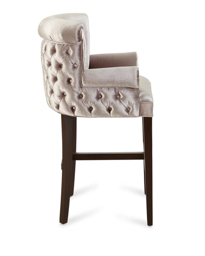 Eva Mirror Trim & Velvet Barstool